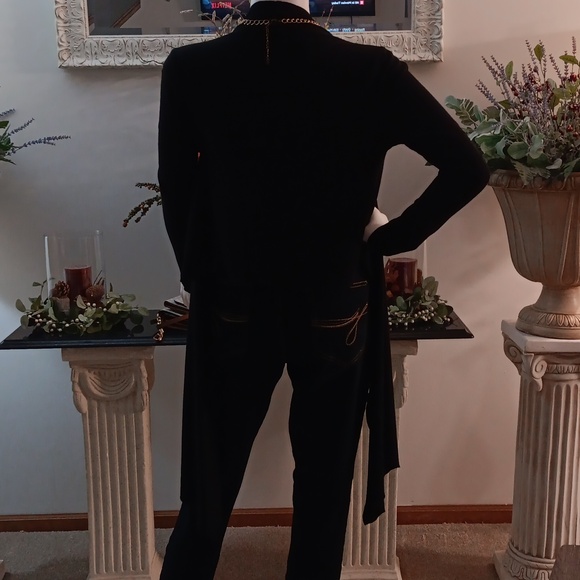 A Black Front Tails Cardigan Size Sm - Picture 4 of 8